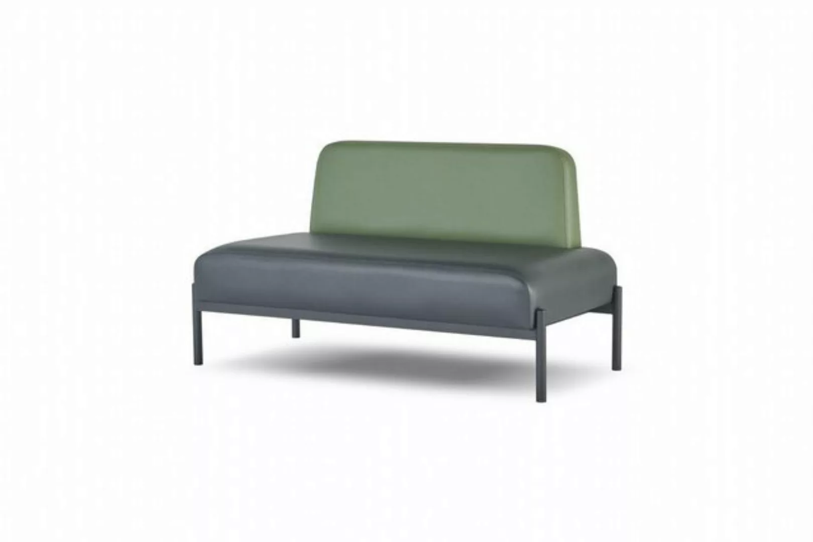 JVmoebel 2-Sitzer Couch Flur Diele Art Deco 2-Sitzer Sofa Leder Schwarz Grü günstig online kaufen