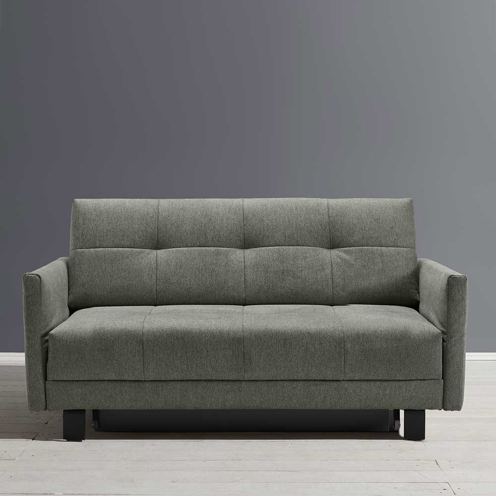 Ausklappbares Sofa mit Vierfußgestell aus Metall Flachgewebe günstig online kaufen