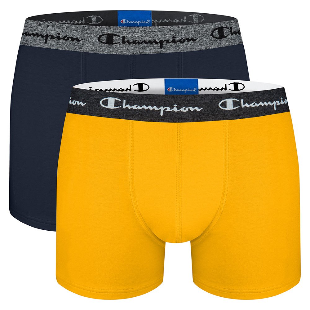 Champion Herren Boxershorts - Baumwolle, Logobund, einfarbig, 2er Pack Gelb günstig online kaufen