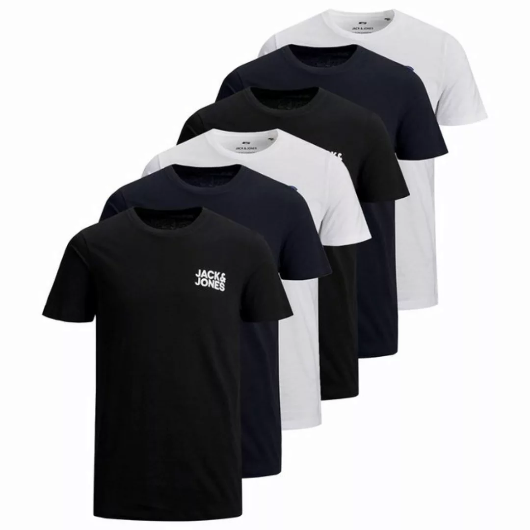 Jack & Jones T-Shirt "T-Shirt JJECORP LOGO TEE O-NECK 6PK 6er Pack" günstig online kaufen