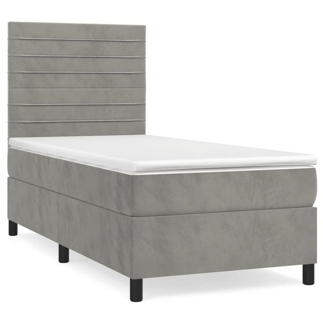 vidaXL Boxspringbett Bett Boxspringbett mit Matratze komplett Samt (100x 20 günstig online kaufen