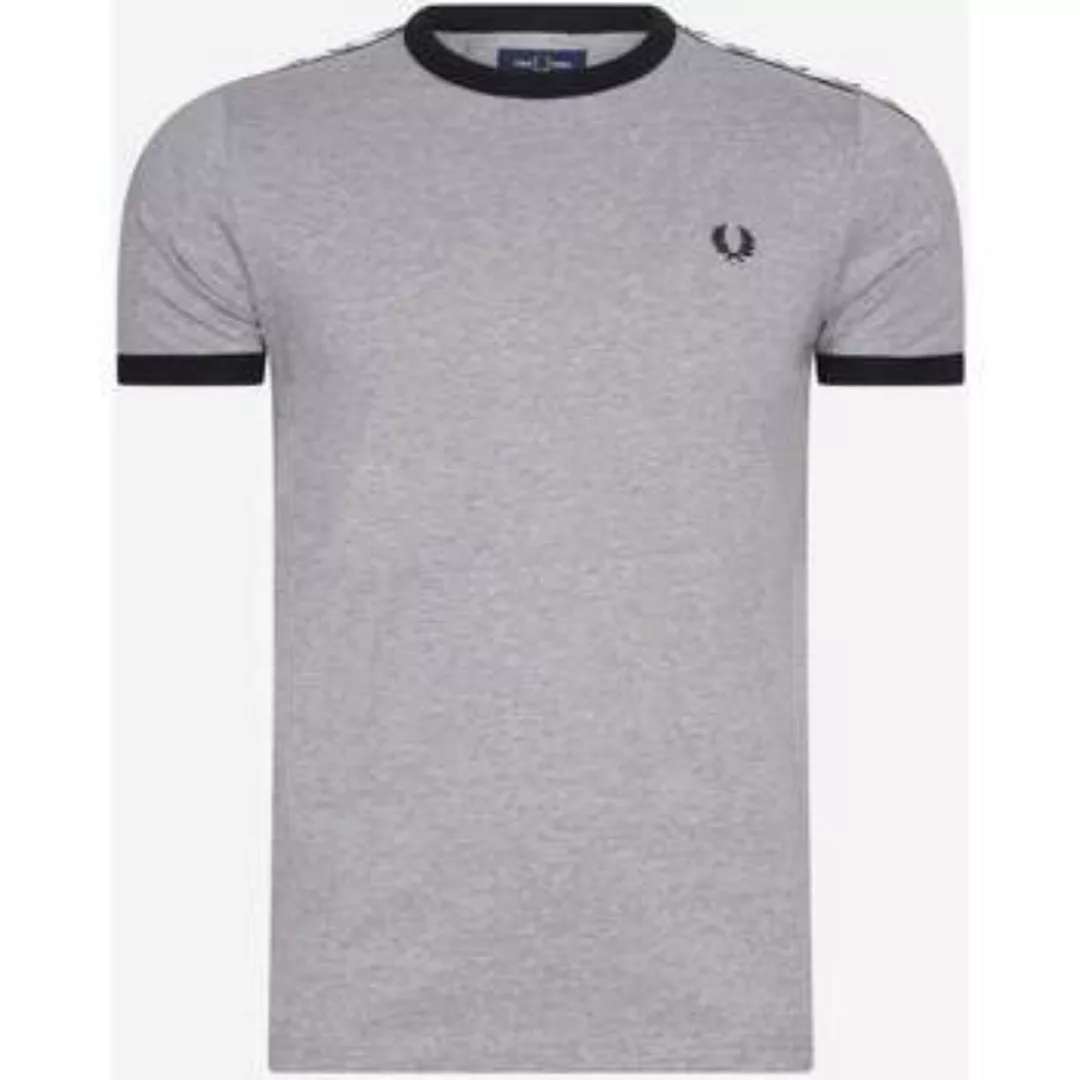 Fred Perry  T-Shirts & Poloshirts Geklebtes Ringer-T-Shirt - Stahl meliert günstig online kaufen