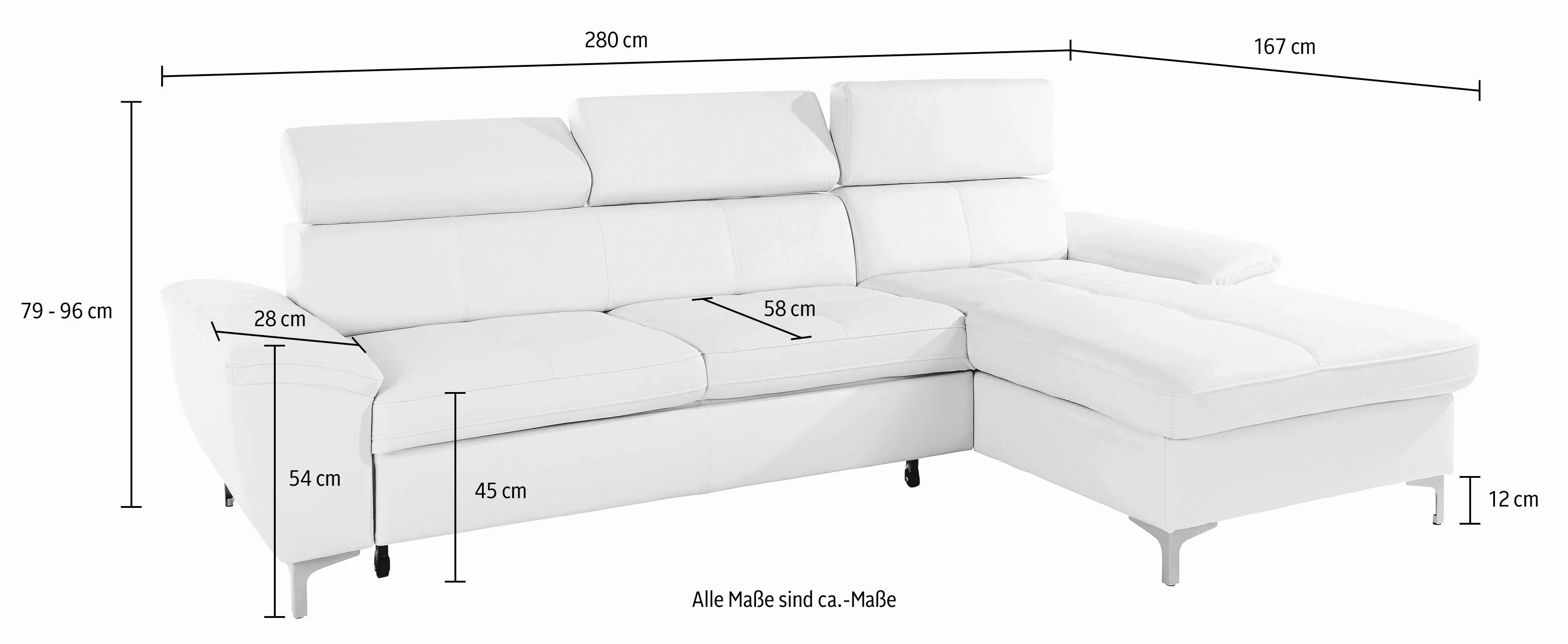 exxpo - sofa fashion Ecksofa »Azzano, komfortabel und bequem, tolle Detailv günstig online kaufen