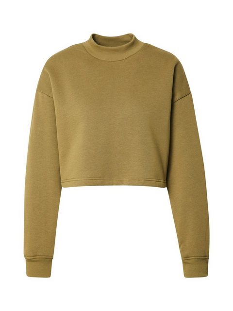 URBAN CLASSICS Sweater "Damen Ladies Cropped Oversized Sweat High Neck Crew günstig online kaufen