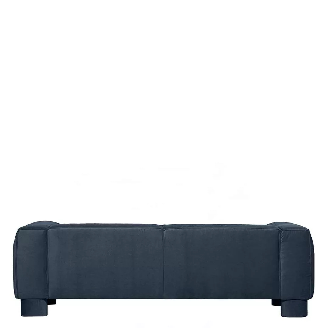 Dreisitzer Couch modern Dunkelblau aus Samt 240 cm breit günstig online kaufen
