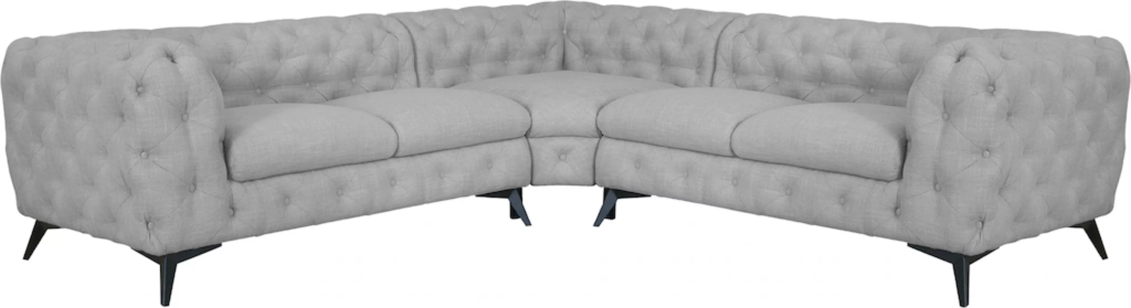 Leonique Chesterfield-Sofa "Glynis L-Form", aufwändige Knopfheftung, modern günstig online kaufen