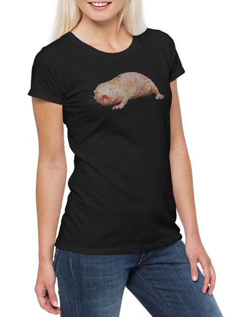 Urban Backwoods Print-Shirt Naked Mole Rat Damen T-Shirt Brooklyn Fun 99 Ja günstig online kaufen