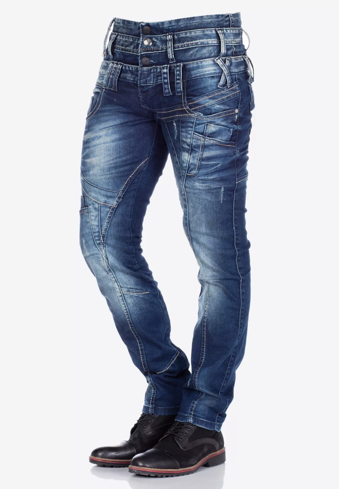 Cipo & Baxx Bequeme Jeans, mit coolem Dreifach-Bund günstig online kaufen
