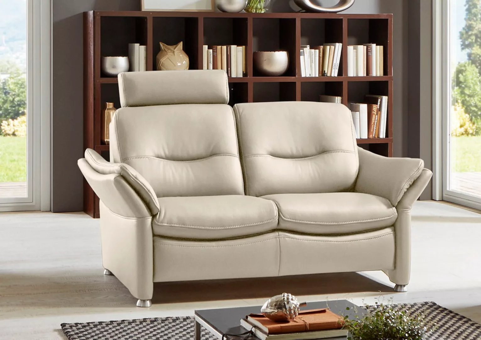 HUKLA 2-Sitzer "HU-SF15058 Ledersofa, Breite 164 cm", hochwertiges Glattled günstig online kaufen