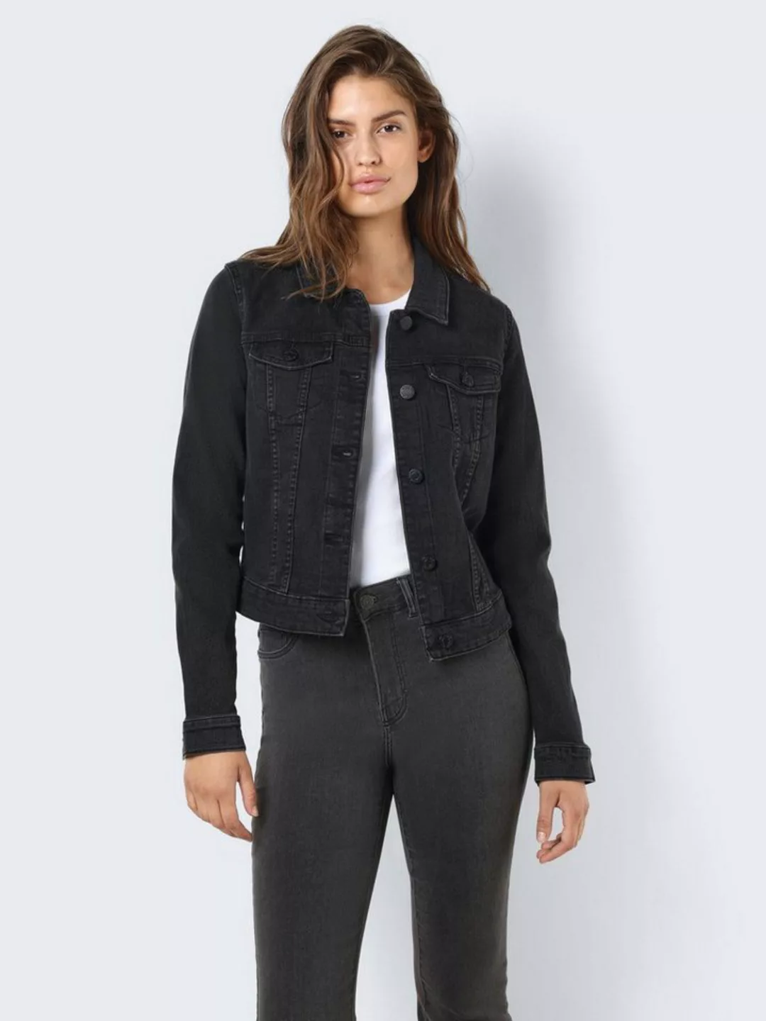 Noisy may Jeansjacke NMDEBRA L/S BLACK DENIM JACKET NOOS günstig online kaufen