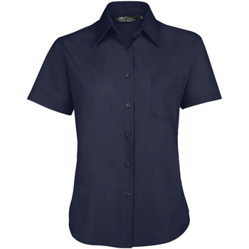 Sols  Blusen ESCAPE WOMENN-CAMISA POPELÍN MUJER MANGA CORTA-Corte ceñido günstig online kaufen