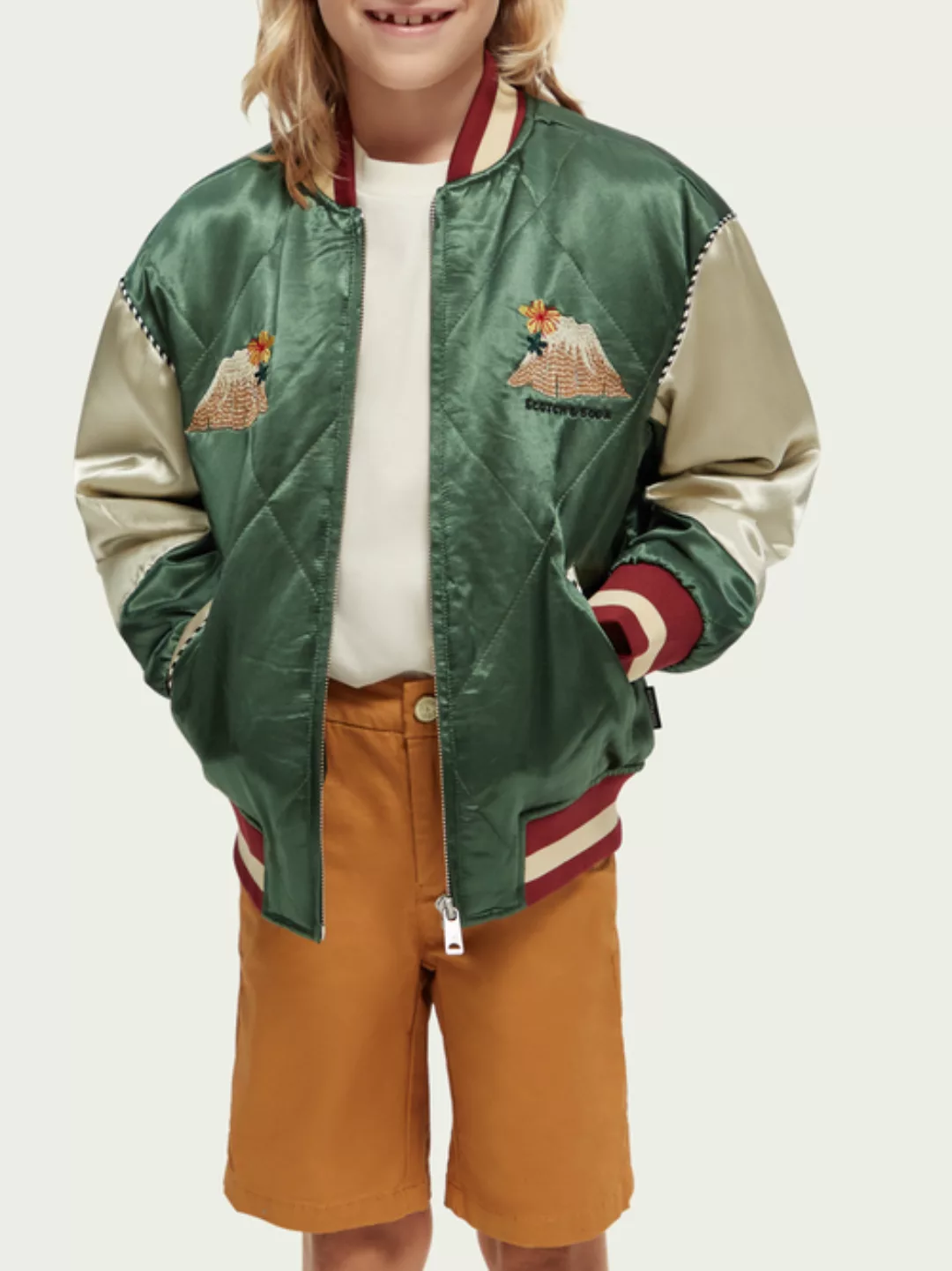 Scotch & Soda Bomberjacke aus Satin mit Stickerei günstig online kaufen