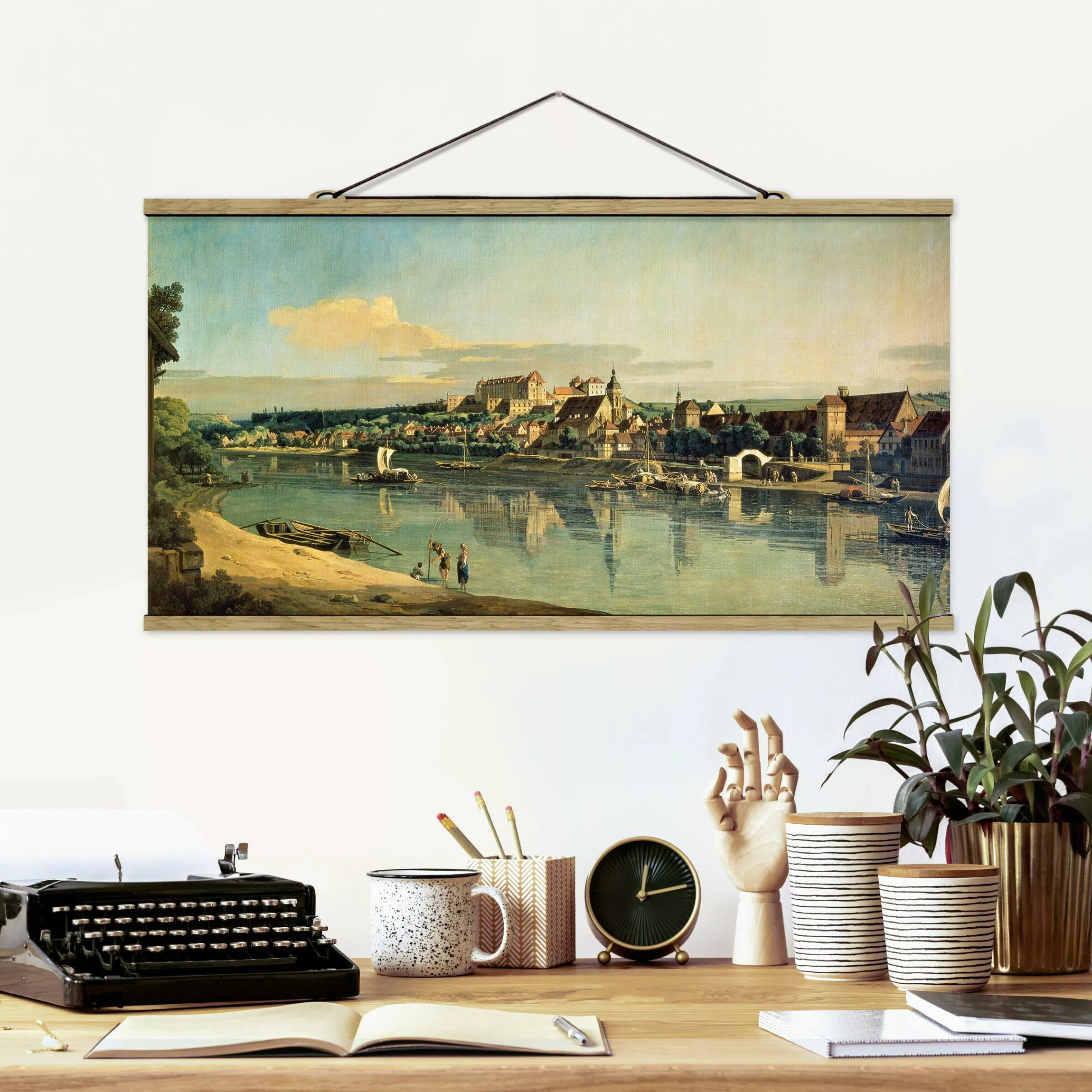 Stoffbild Kunstdruck mit Posterleisten - Querformat Bernardo Bellotto - Bli günstig online kaufen