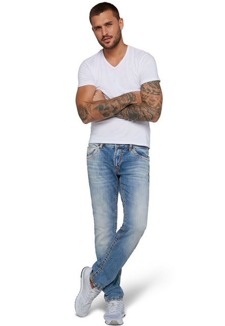 CAMP DAVID Straight-Jeans NI:CO:R611 mit markanten Steppnähten günstig online kaufen