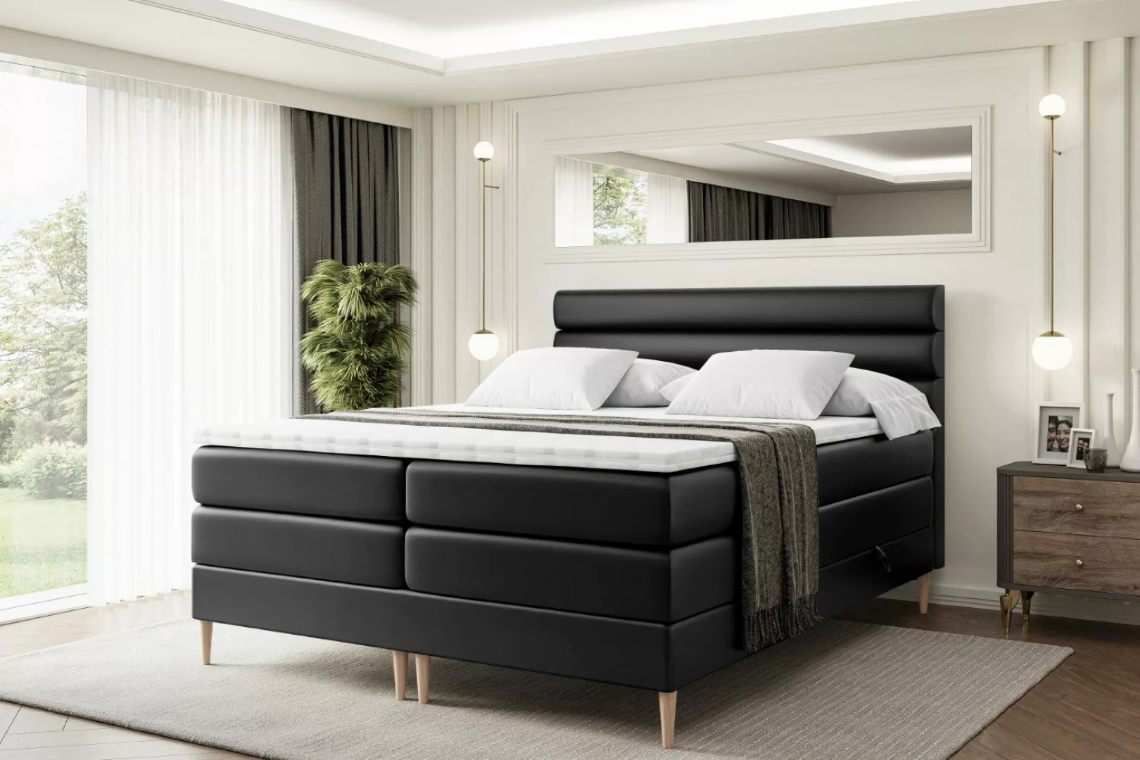 ALTDECOR Boxspringbett CELESTIA-F KING (Multipocket-Matratze H4, günstig online kaufen