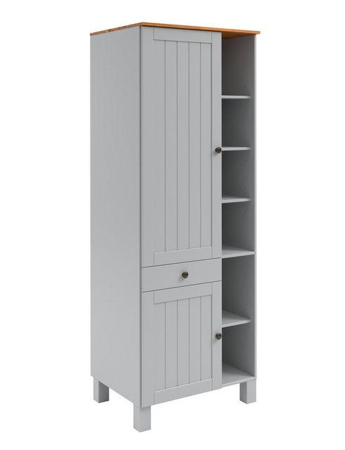 Home affaire Hochschrank Alby2 Mit Metallgriffen, Breite 75 cm günstig online kaufen