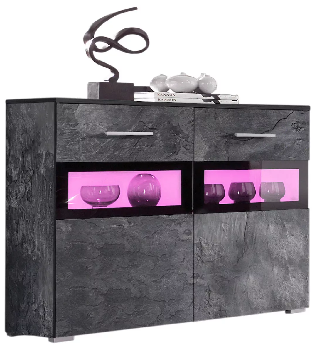 INOSIGN Sideboard "Sarah", Breite 91 cm, Türen mit Glaseinsatz günstig online kaufen