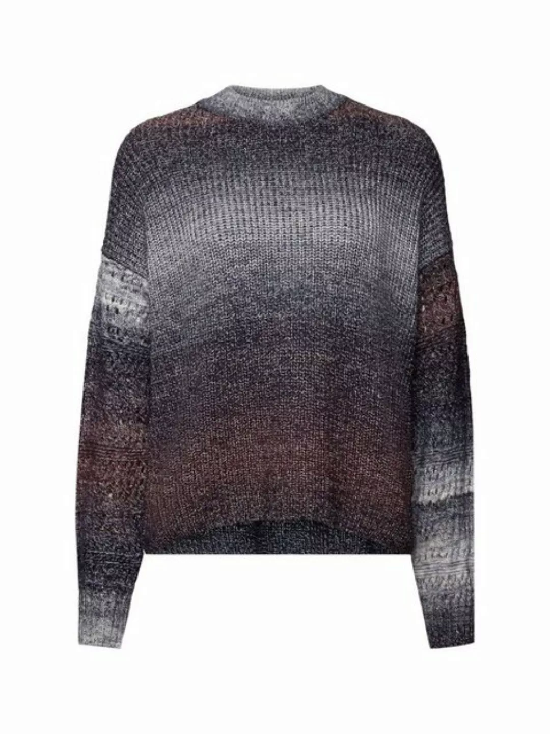 edc by Esprit Strickpullover Offen gestrickter Dégradé-Pullover mit Stehkra günstig online kaufen