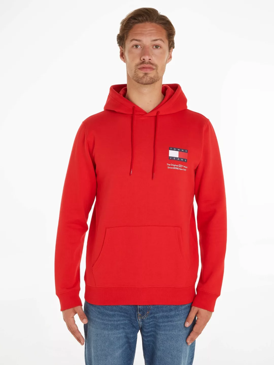 Tommy Jeans Kapuzensweatshirt "TJM REG ESSENTIAL FLAG HOOD EXT", mit Kängur günstig online kaufen