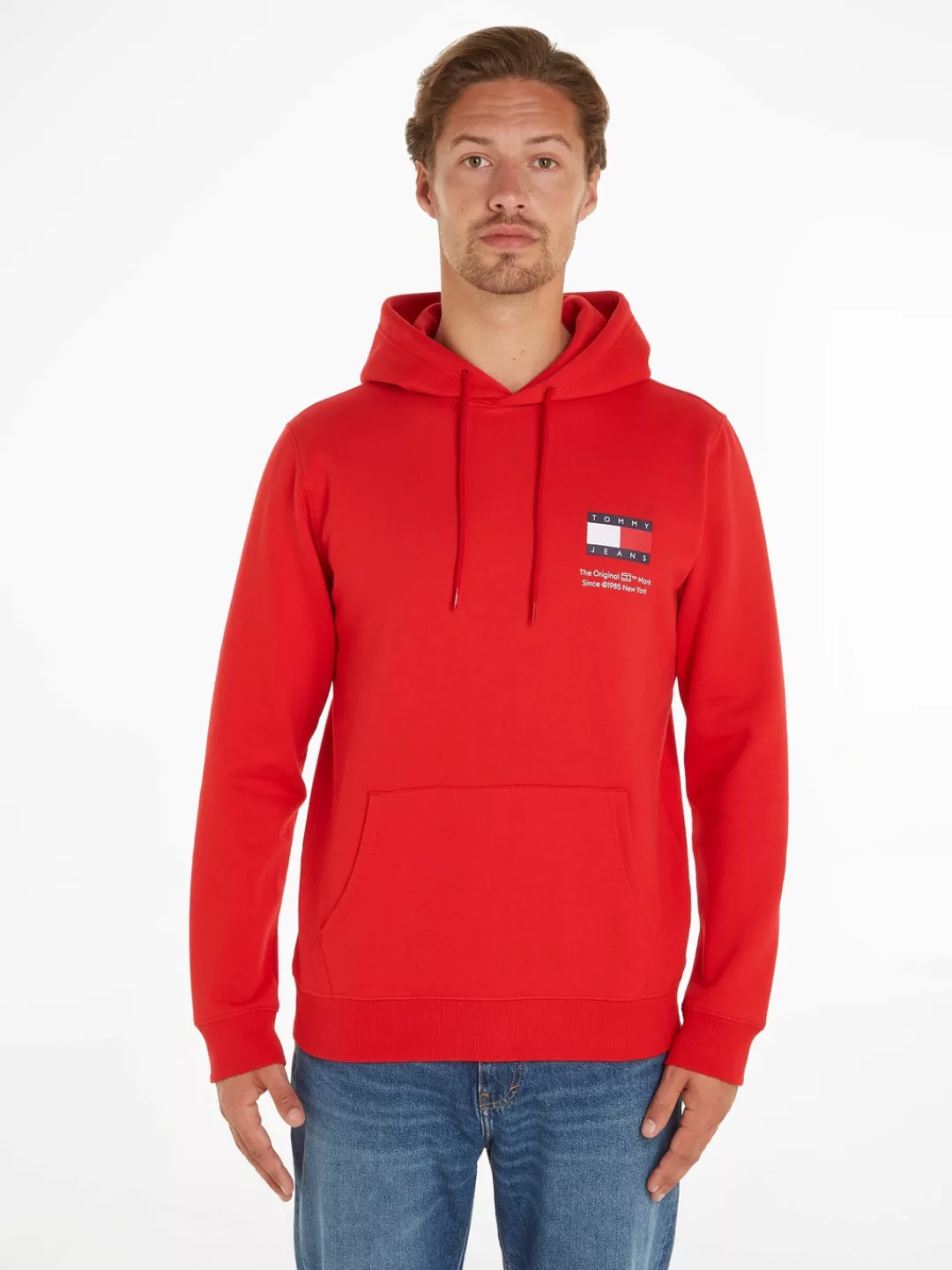 Tommy Jeans Kapuzensweatshirt TJM REG ESSENTIAL FLAG HOOD EXT mit Känguruta günstig online kaufen