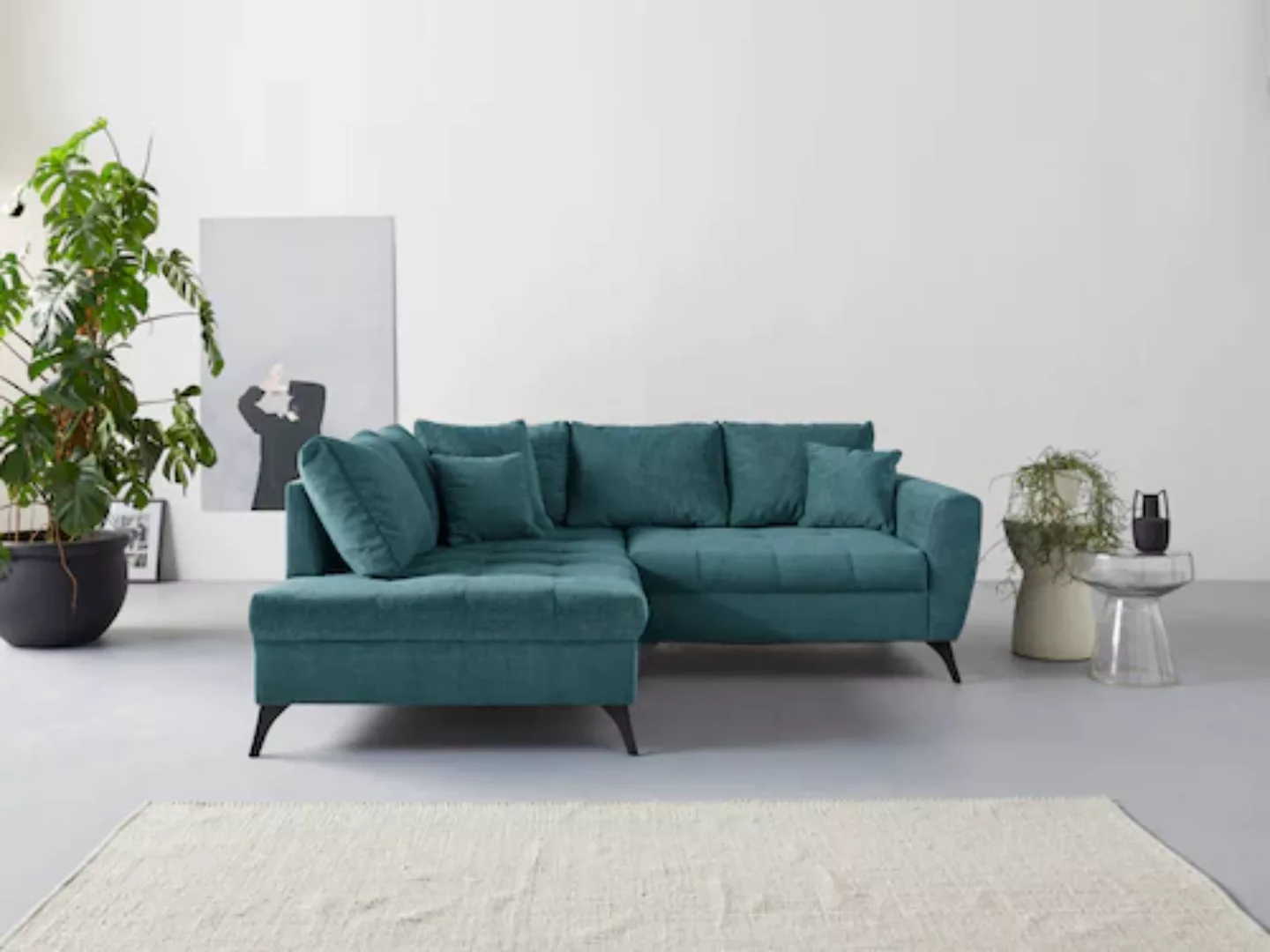 INOSIGN Ecksofa "Lörby L-Form", Belastbarkeit bis 140kg pro Sitzplatz, auch günstig online kaufen