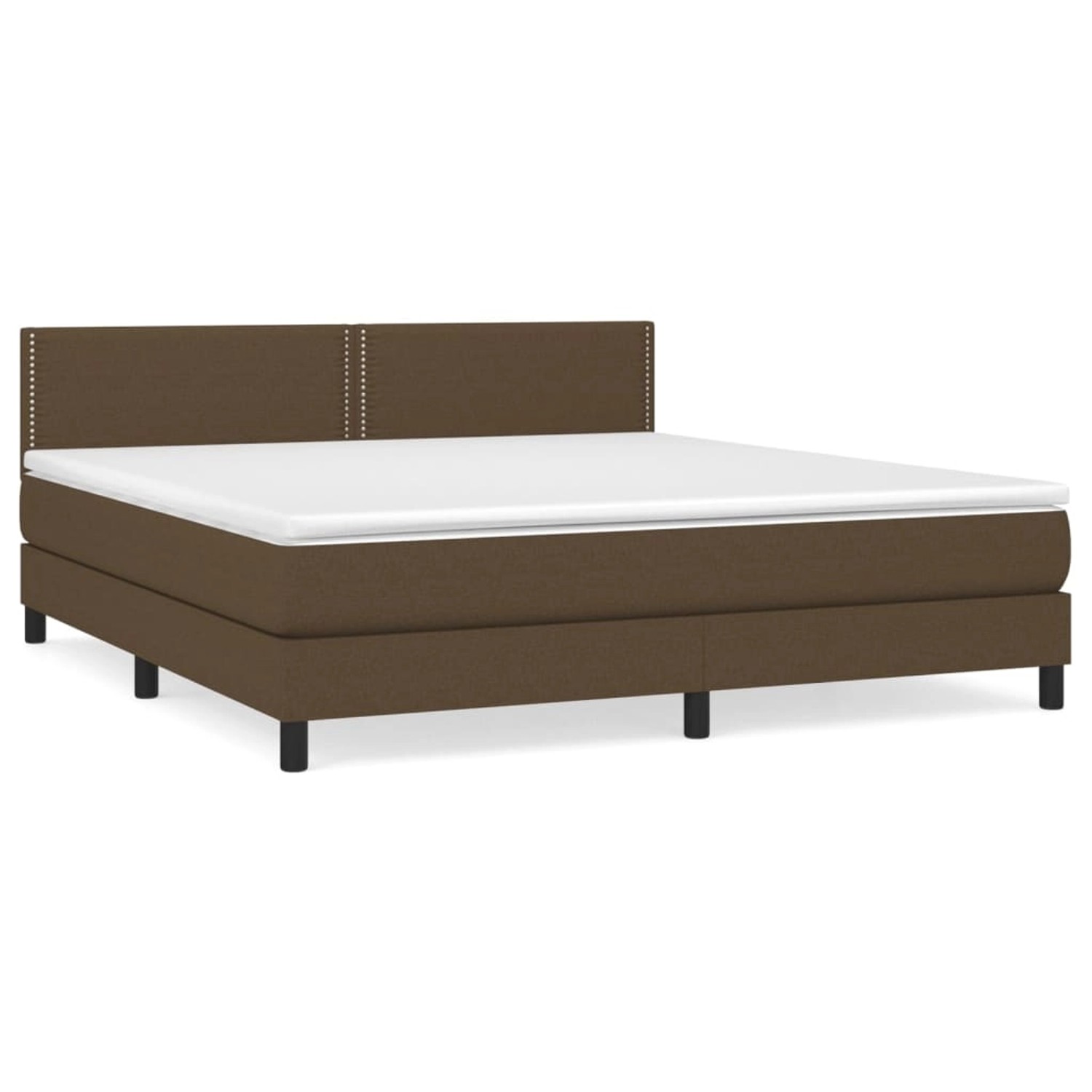 vidaXL Boxspringbett mit Matratze Dunkelbraun 180x200 cm Stoff1468044 günstig online kaufen