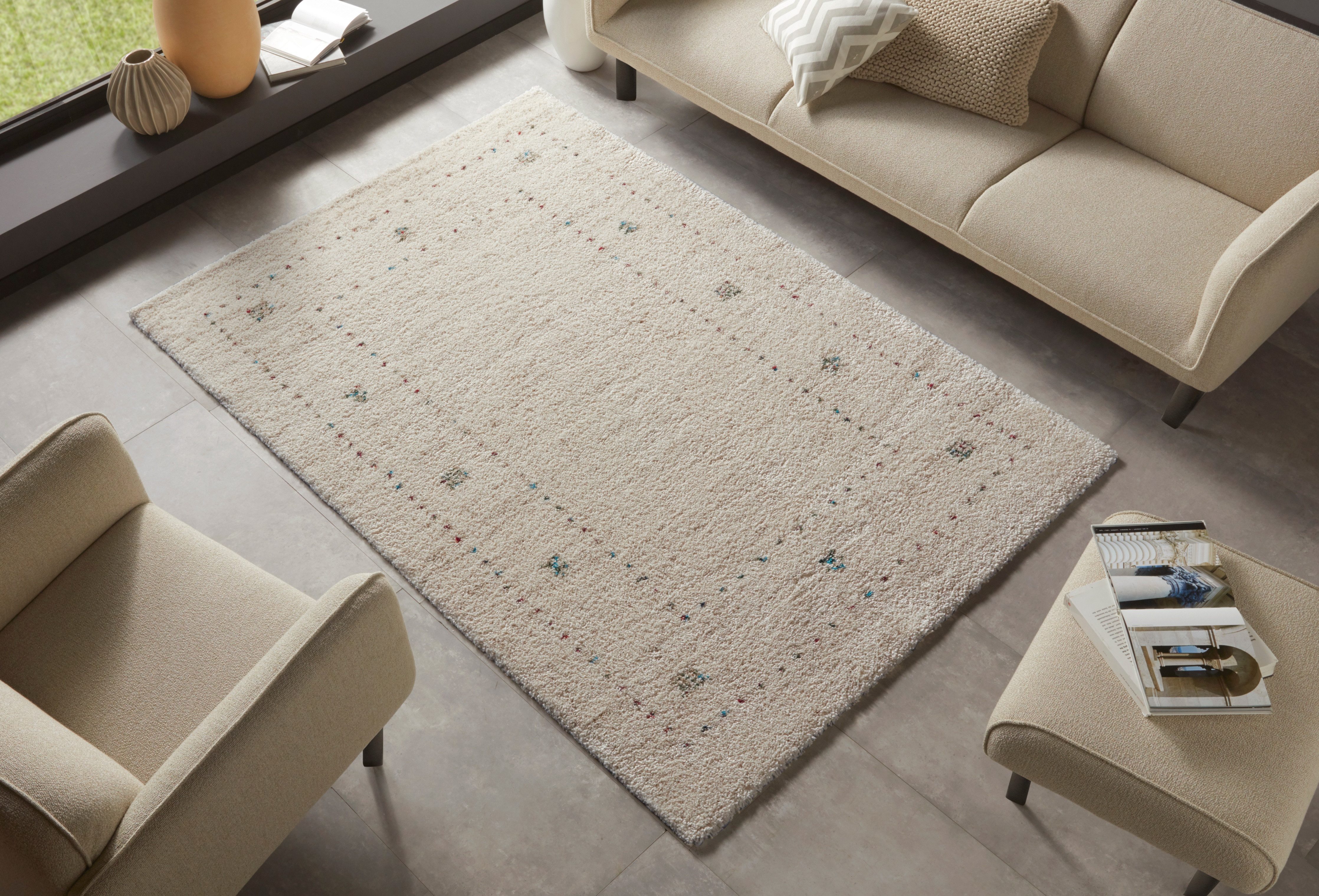HANSE Home Hochflor-Teppich TEO, rechteckig, Höhe: günstig online kaufen