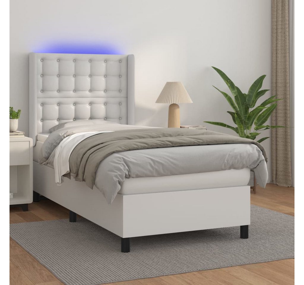 vidaXL Boxspringbett Boxspringbett mit Matratze und LED Kunstleder (90 x 19 günstig online kaufen