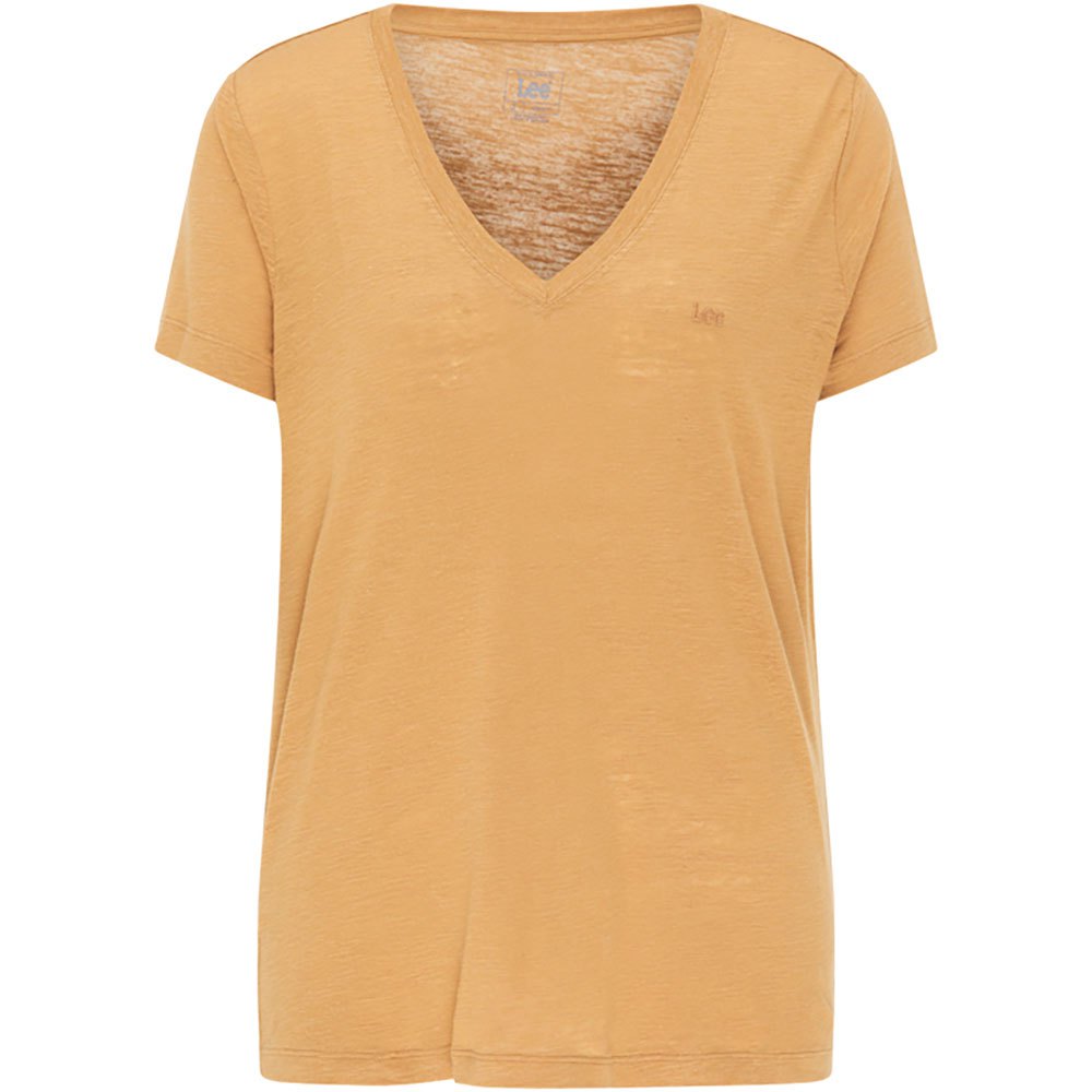 Lee Kurzarm-t-shirt Mit V-ausschnitt XS Tobacco Brown günstig online kaufen