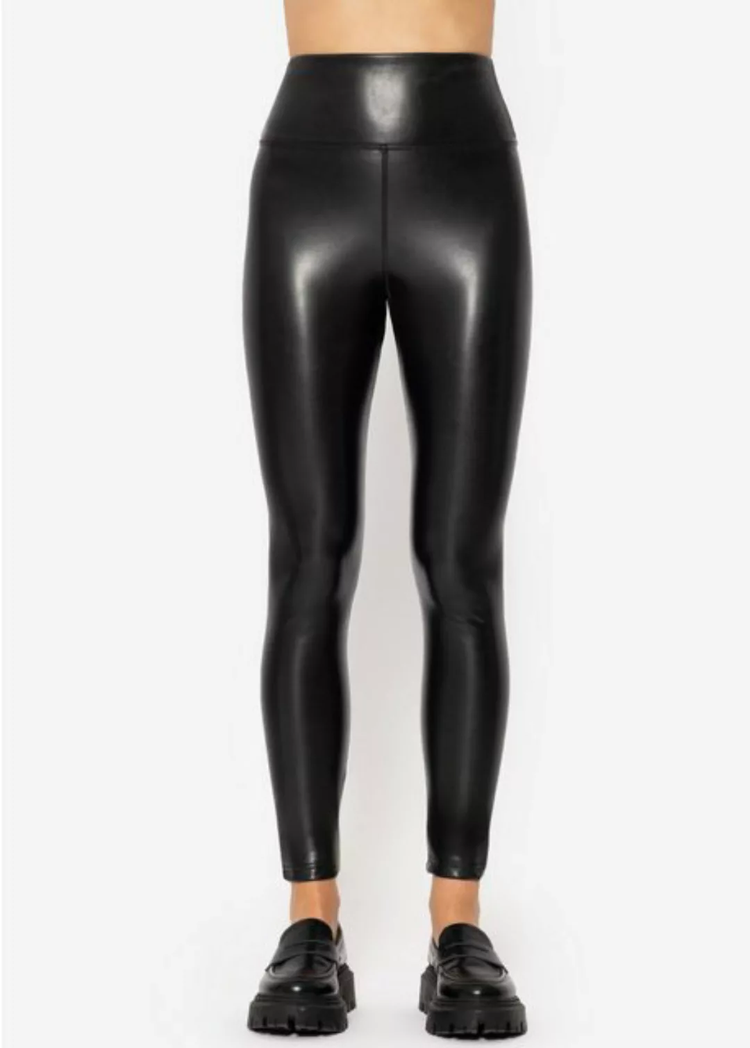 SASSYCLASSY Lederhose Skinny High-Rise Damen Leggings mit Thermo-Futter Hig günstig online kaufen