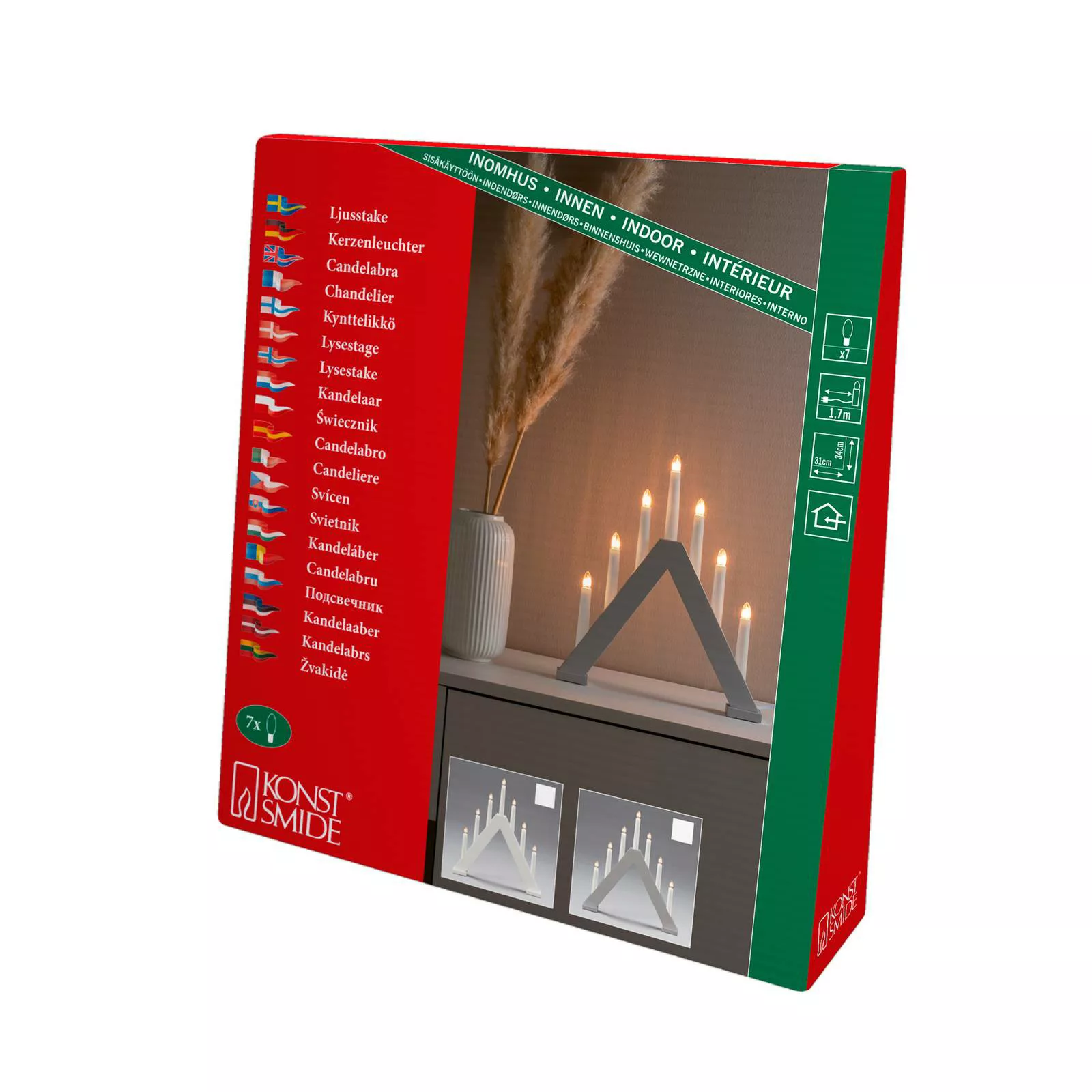 KONSTSMIDE Fensterleuchter »Weihnachtsdeko«, 7 flammig-flammig günstig online kaufen