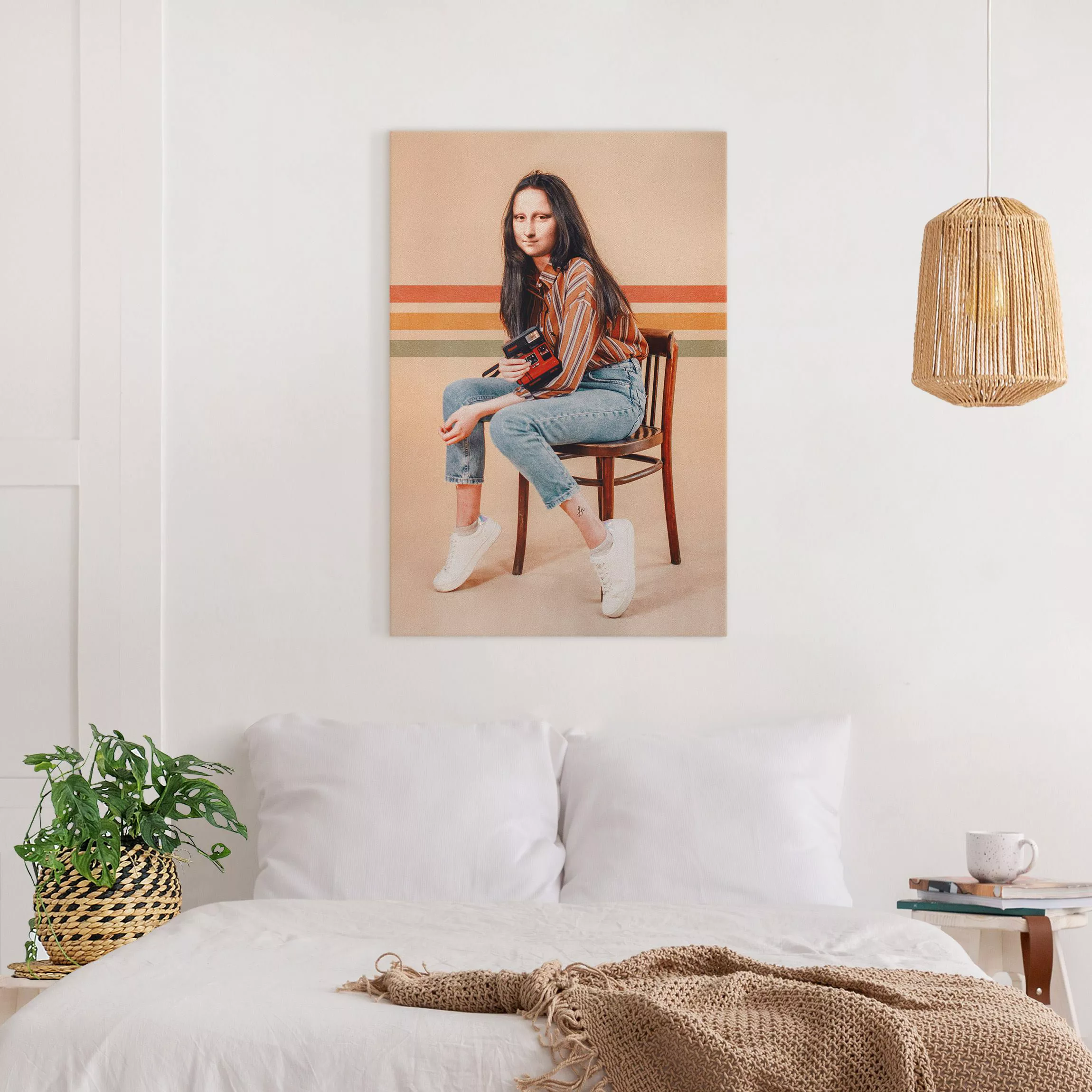Leinwandbild Retro Mona Lisa günstig online kaufen