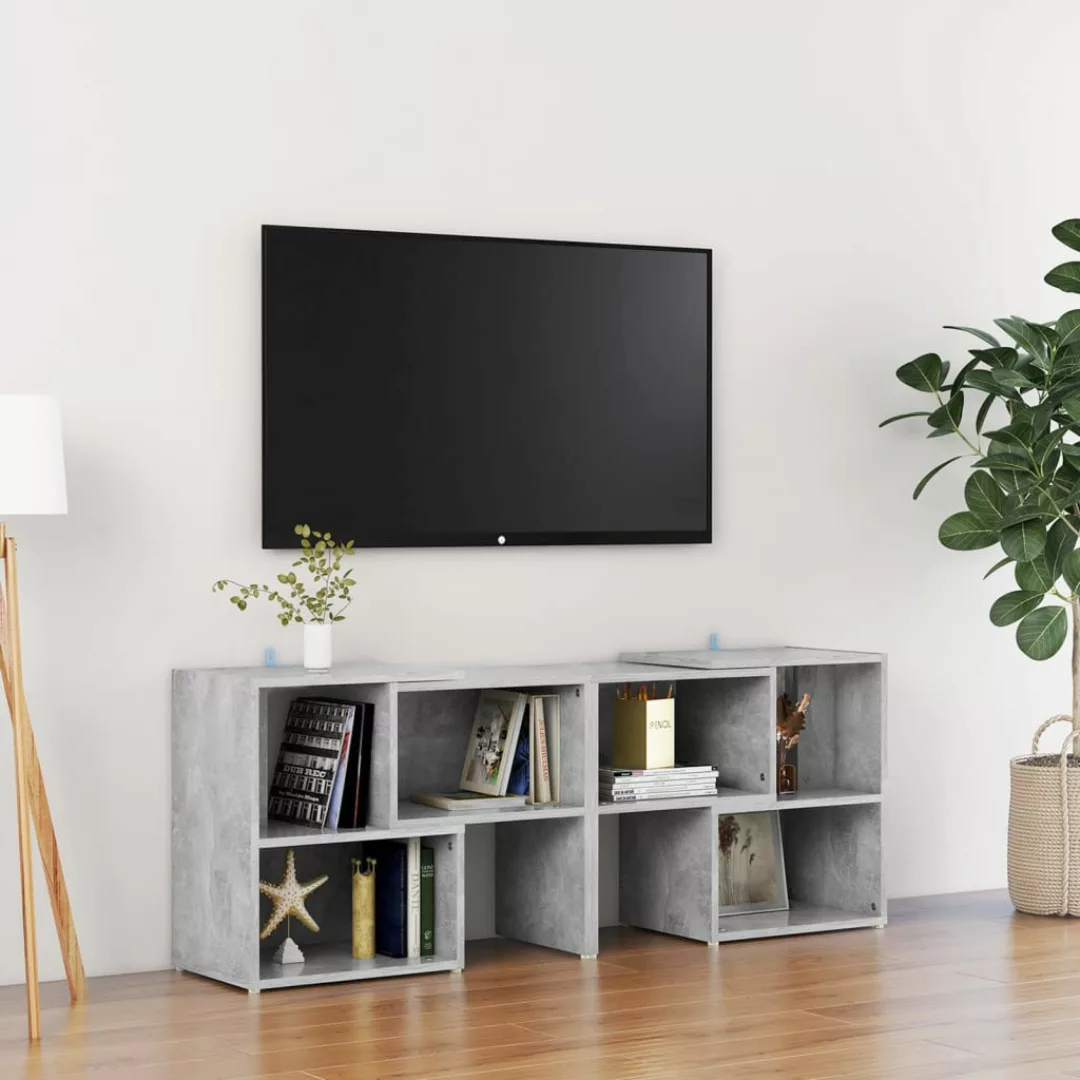 Tv-schrank Betongrau 104x30x52 Cm Spanplatte günstig online kaufen