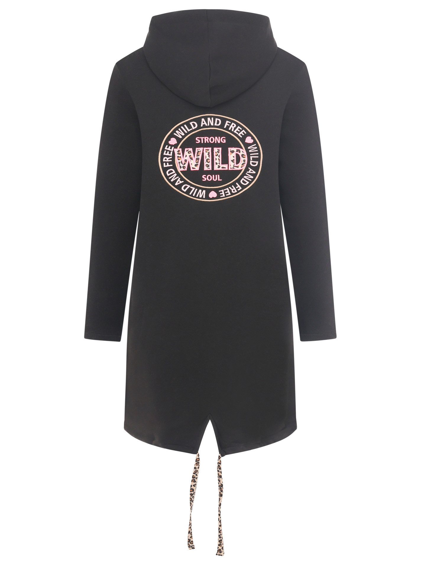 Zwillingsherz Jerseymantel ""Wild and Free"", mit auffäligem Front und Back günstig online kaufen