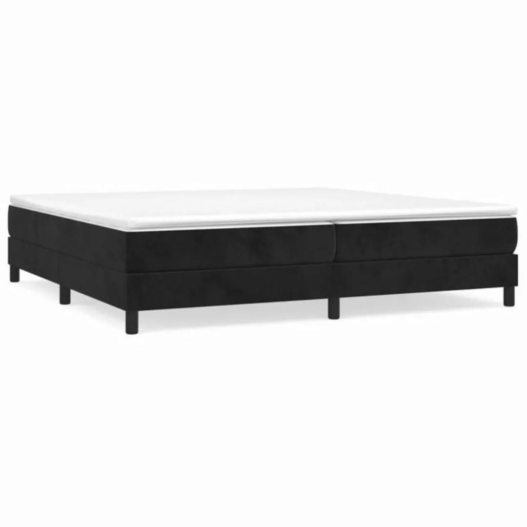 furnicato Bett Boxspringbett mit Matratze Schwarz 200x200 cm Samt günstig online kaufen