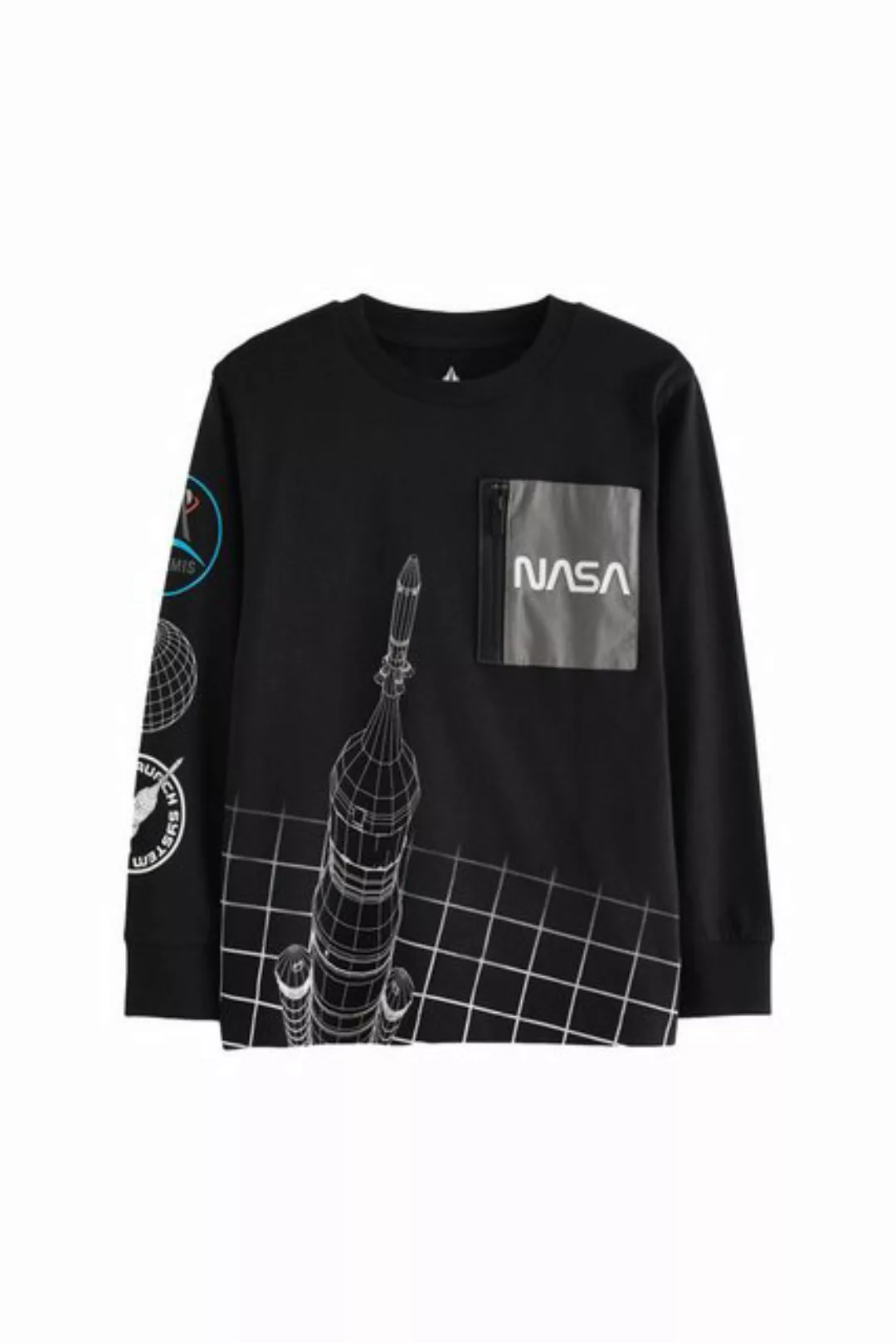 Next Langarmshirt Lizenziertes Langarmshirt aus Baumwolle, NASA (1-tlg) günstig online kaufen