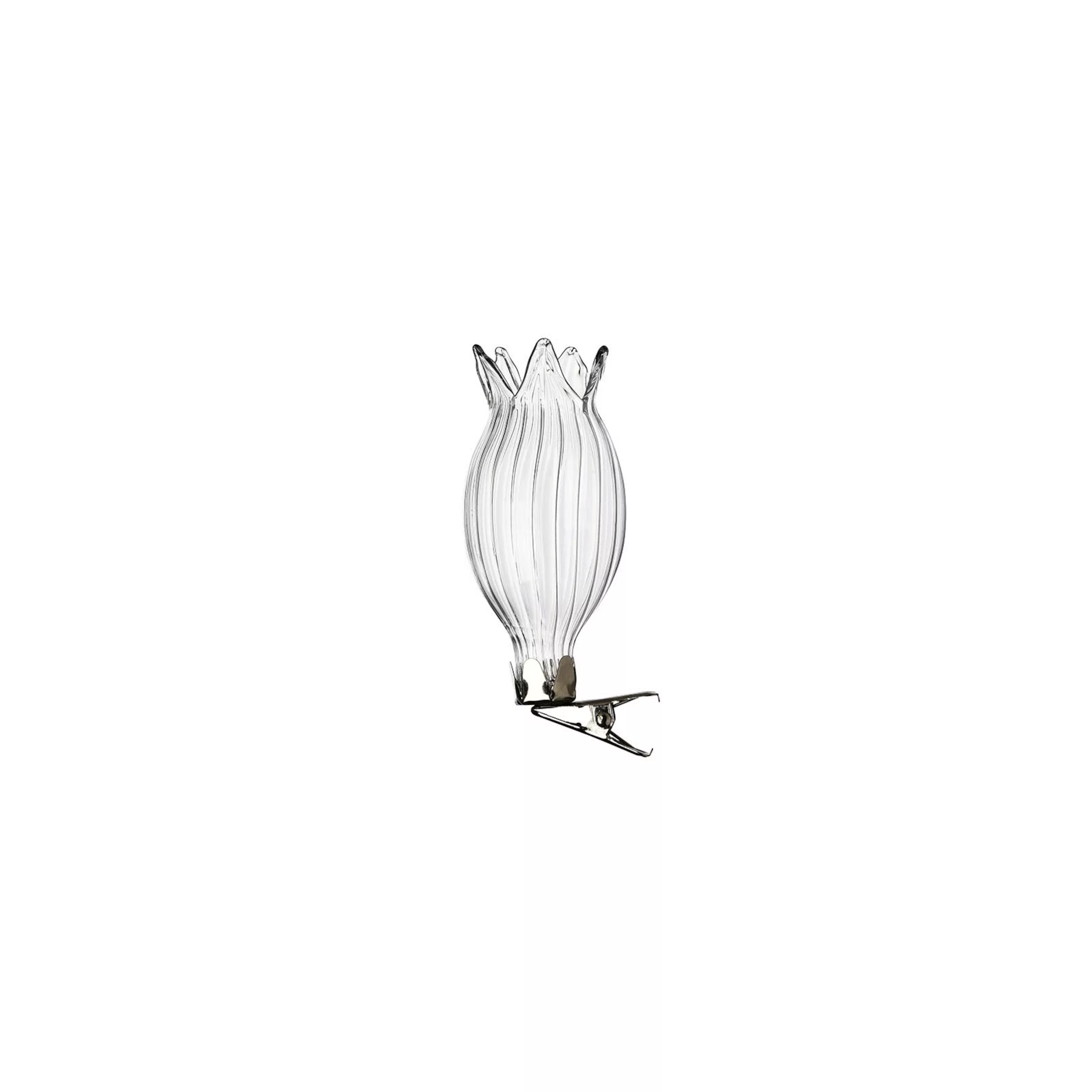 Vase a. Clip BLÜTE OVAL Glas ca.D3, klar günstig online kaufen