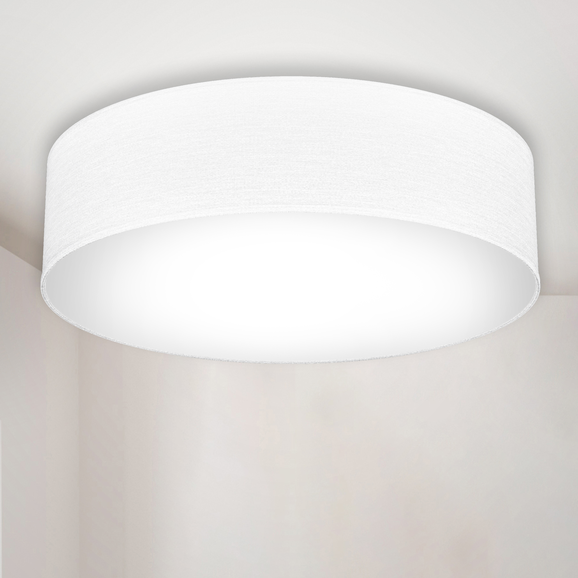 B.K.Licht LED Deckenleuchte, 2 flammig-flammig, Deckenlampe, Textil Lampens günstig online kaufen