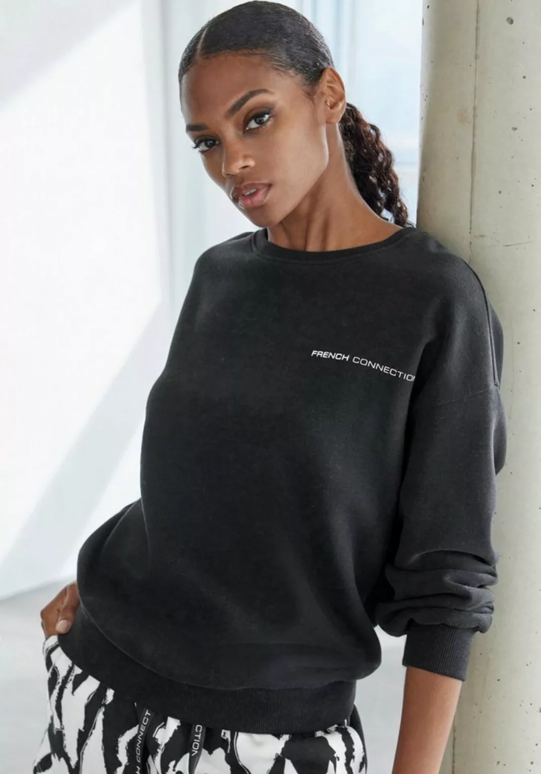 French Connection Sweatshirt -Langarmshirt (1-tlg) mit Schriftzug auf dem R günstig online kaufen
