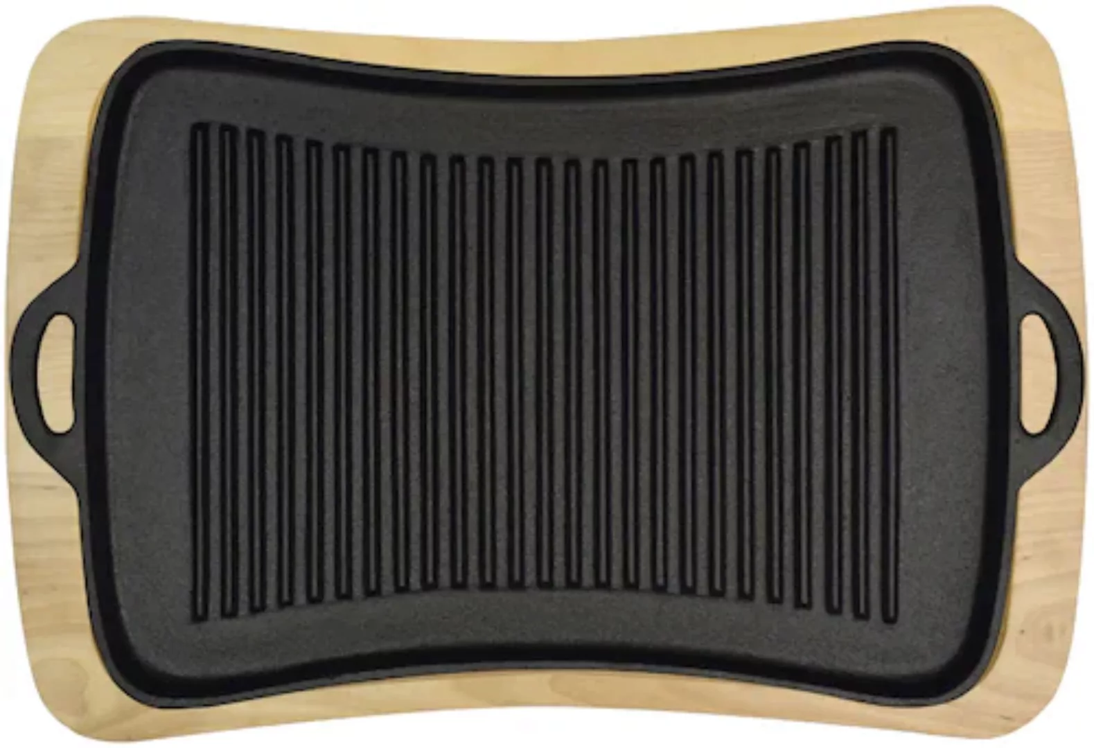 Jim Beam BBQ Grillplatte, mit Holzuntersetzer, 40x43 cm günstig online kaufen