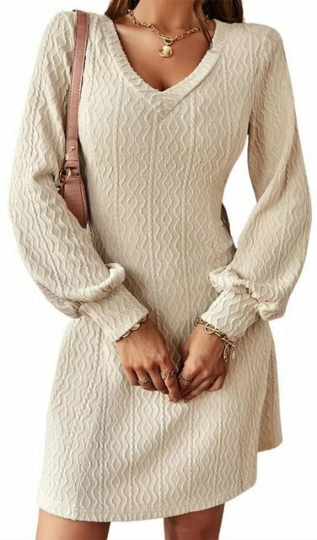 ZWY Dirndl Sexy tailliertes Winterkleid für Wärme und Eleganz günstig online kaufen
