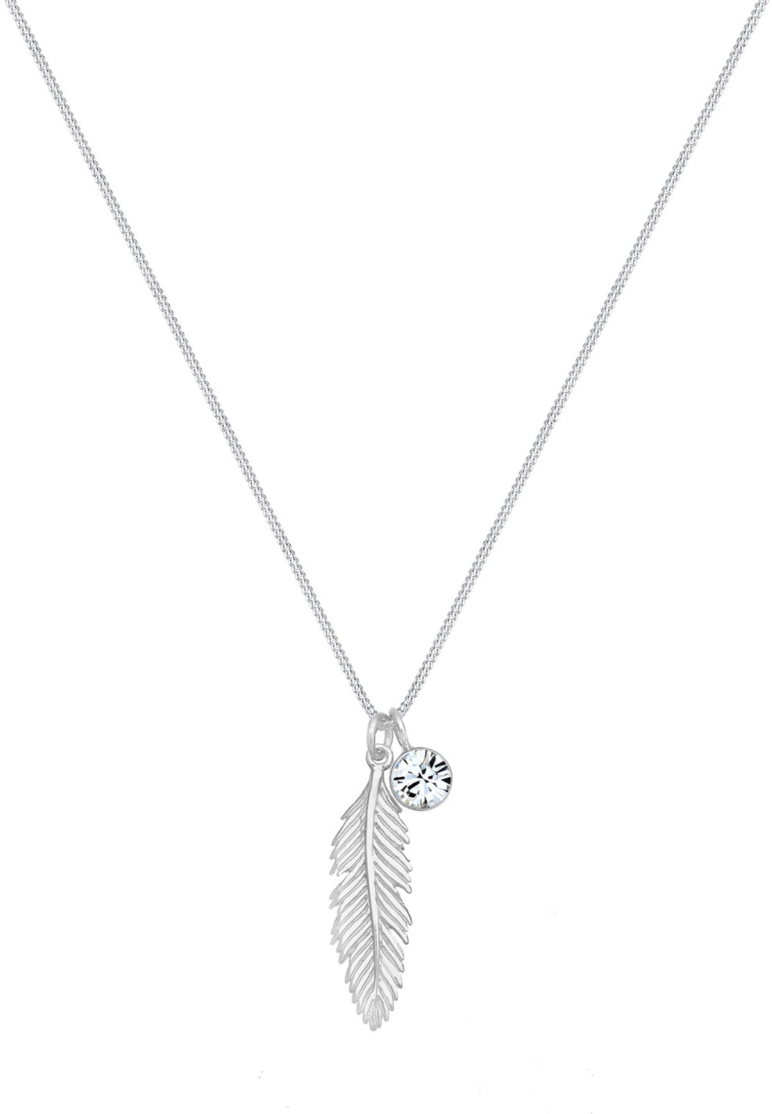 Elli Kette mit Anhänger Feder Boho günstig online kaufen