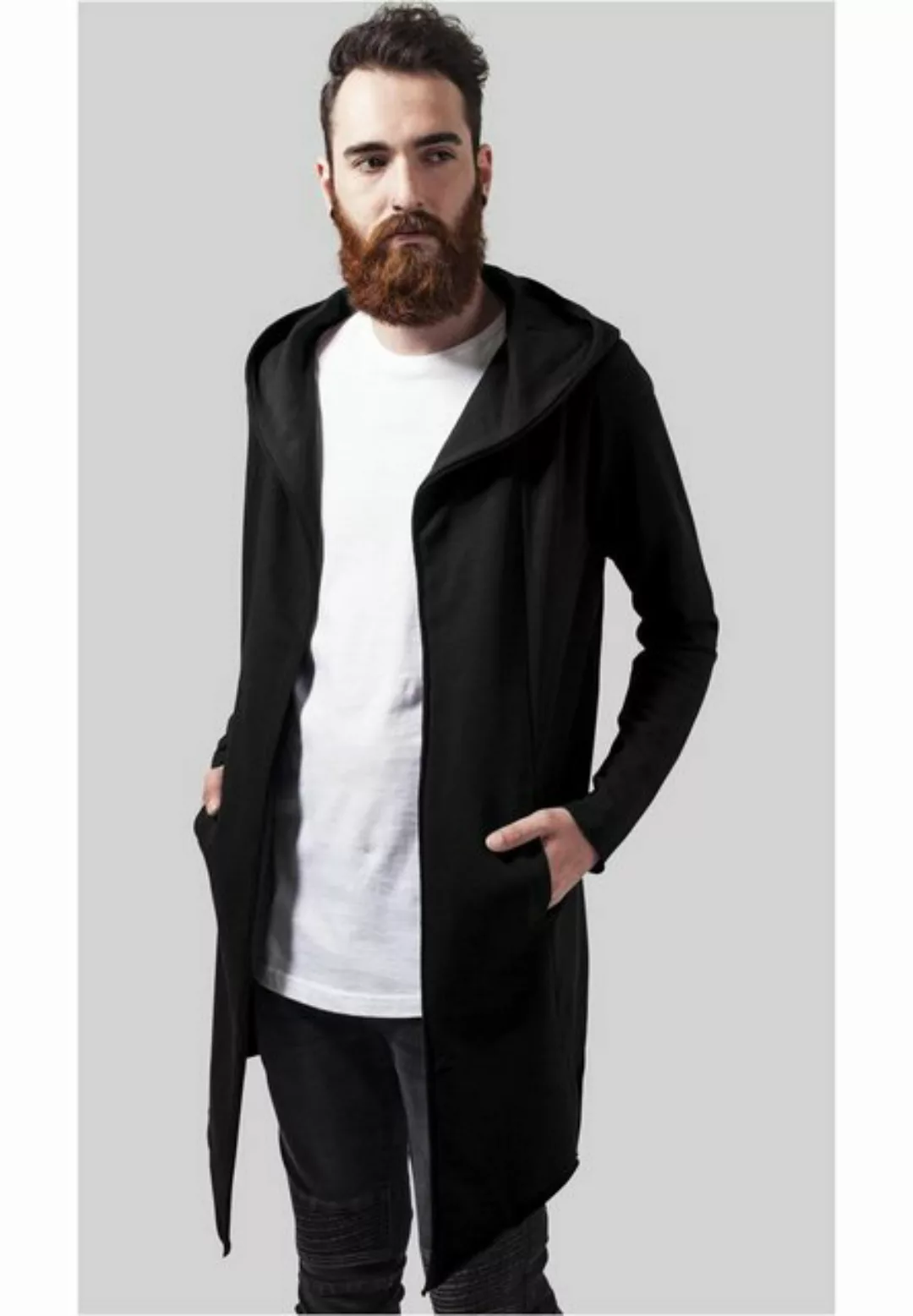 URBAN CLASSICS Cardigan TB1389 - Long Hooded Open Edge Cardigan black XL günstig online kaufen