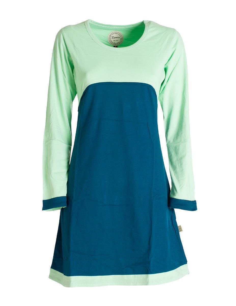 Vishes Jerseykleid Langarm Damen Kleid Longshirt günstig online kaufen