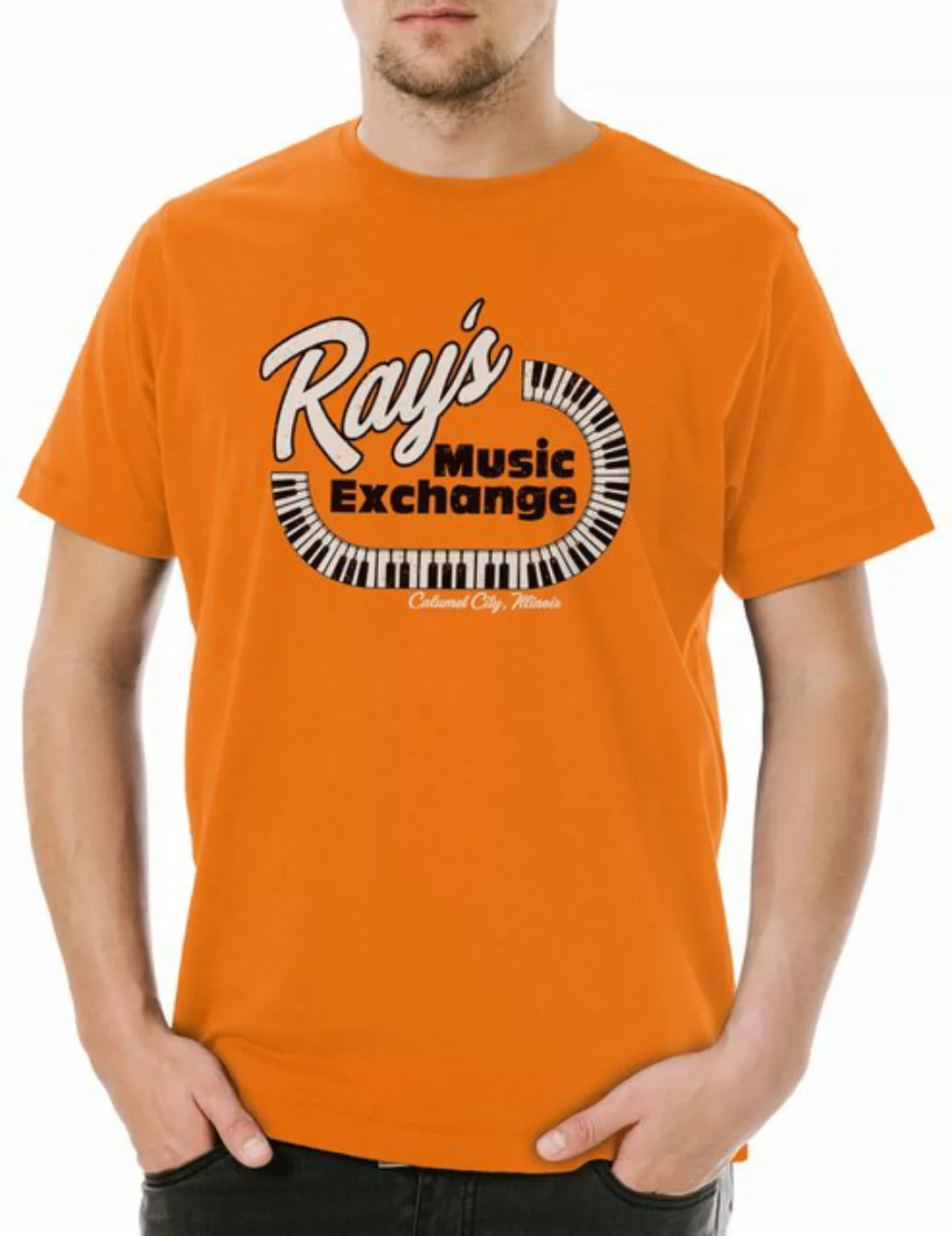 Urban Backwoods Print-Shirt Ray's Music Exchange Herren T-Shirt Blues Zeich günstig online kaufen