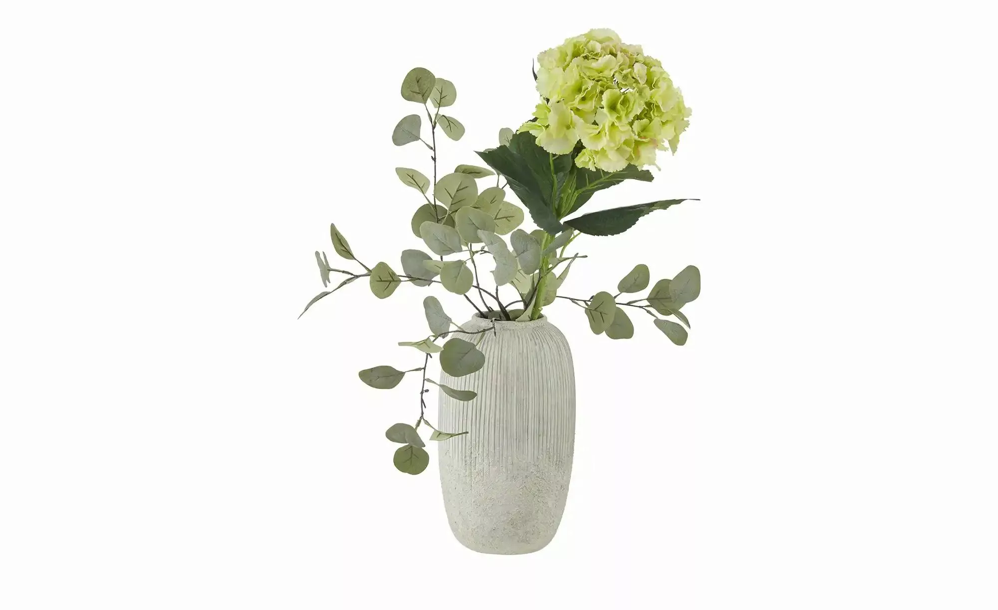 HOME STORY Vase   ¦ grau ¦ Steinzeug ¦ Maße (cm): H: 29,5  Ø: 17 Accessoire günstig online kaufen