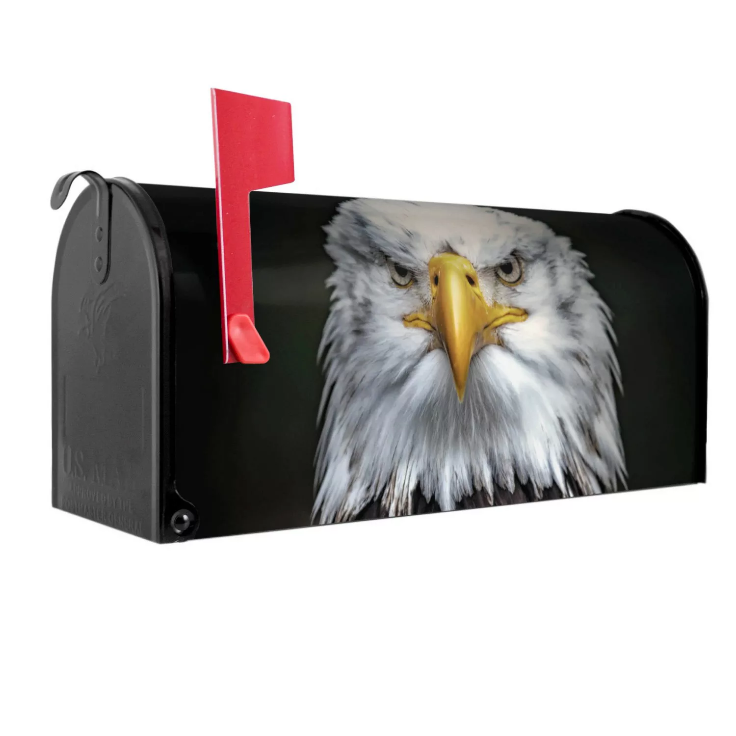 Banjado Amerikanischer Briefkasten Schwarz 48x22x16cm US Mailbox Letterbox günstig online kaufen