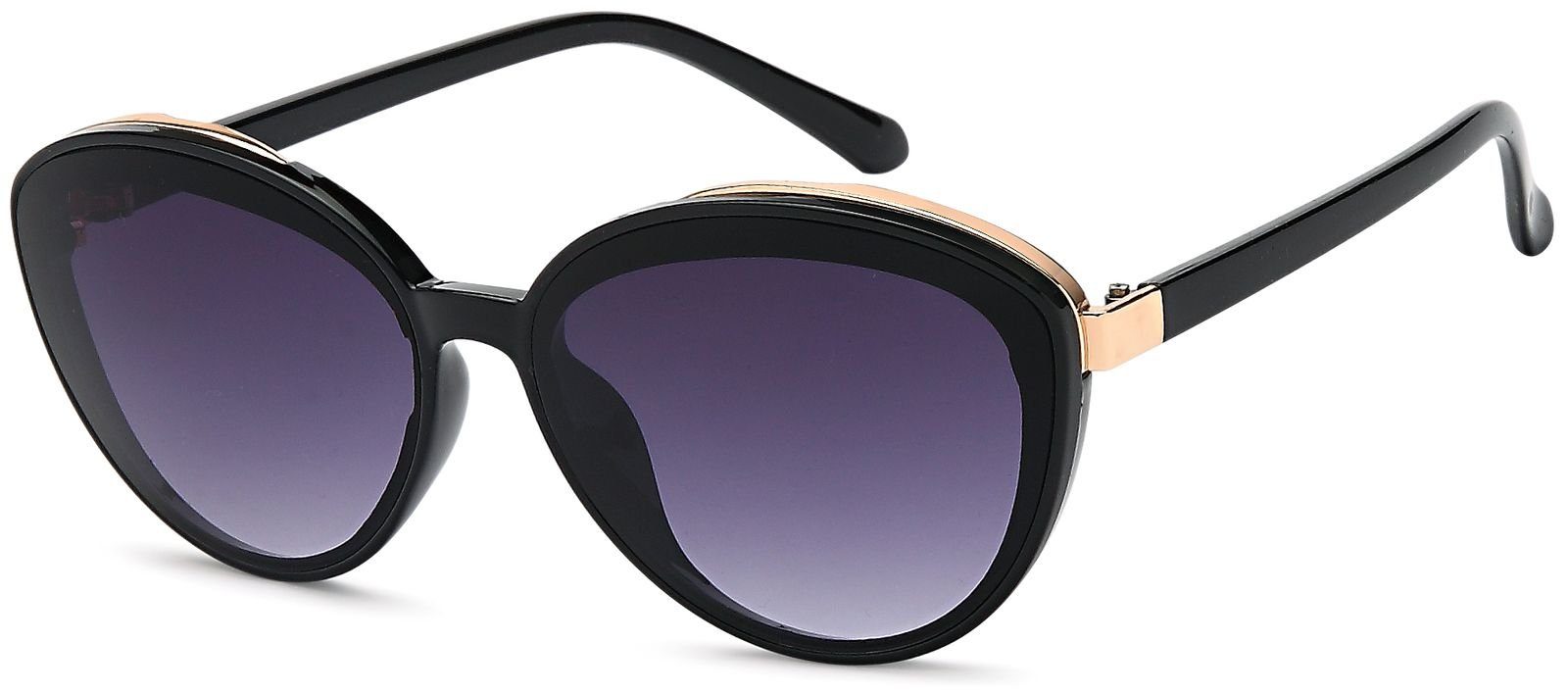 styleBREAKER Sonnenbrille Ovale Sonnenbrille - filigraner günstig online kaufen