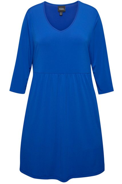 Ulla Popken Sommerkleid Longshirt A-Linie Tunika-Ausschnitt 3/4-Arm günstig online kaufen