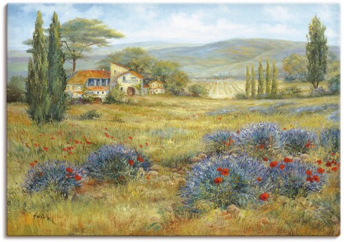 Artland Leinwandbild »Provence Lavendelwiese«, Bilder von Europa, (1 St.), günstig online kaufen